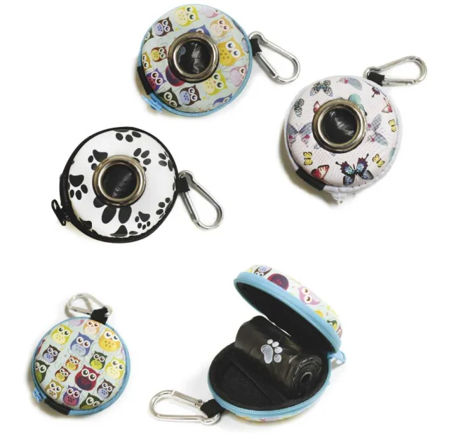 Мини-сумка с пакетами для фекалий, для животных, 1 сумка и рулон