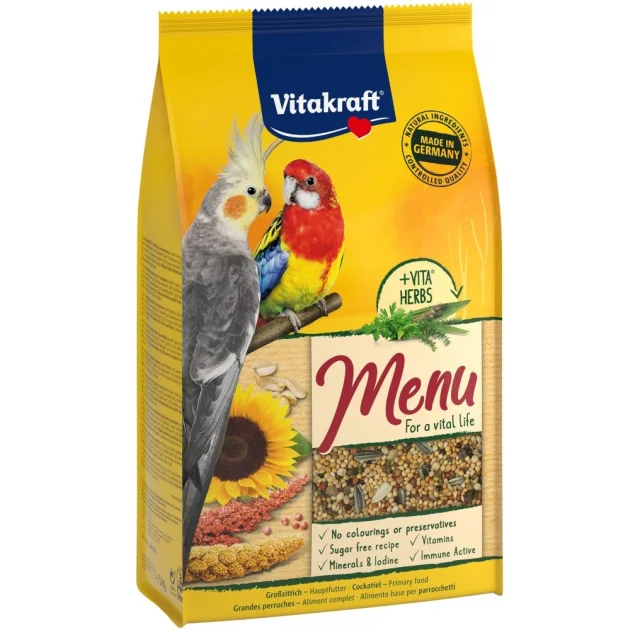 Корм Vitakraft Premium Menu для середніх папуг, 1 кг