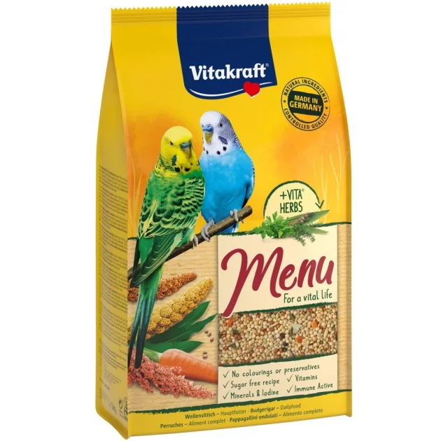 Корм Vitakraft Premium Menu для хвилястих папуг, 1 кг