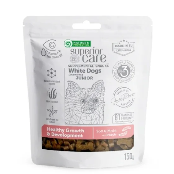 Беззернові ласощі Nature's Protection Superior Care White Dogs Healthy Growth&Development для молодих собак