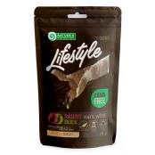 Ласощі Nature's Protection Lifestyle Rabbit Ears With Duck для собак, сушені кролячі вуха з качкою, 75 г