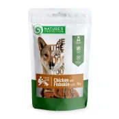 Ласощі Nature's Protection Chicken&Fishskin Roll для собак, рулетики з курки і риб'ячої шкіри, 75 г