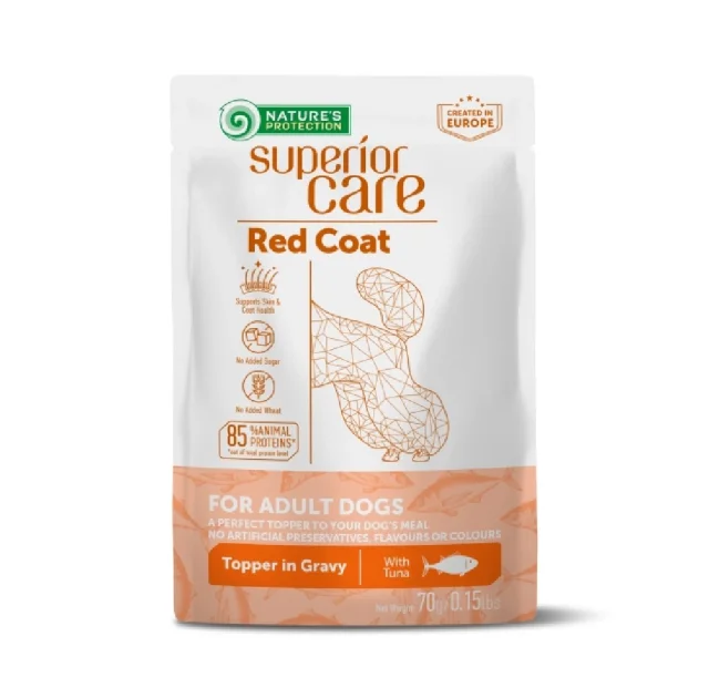Влажный корм Nature`s Protection Superior Care Red Coat, с тунцем, для взрослых собак, всех пород, 70 г