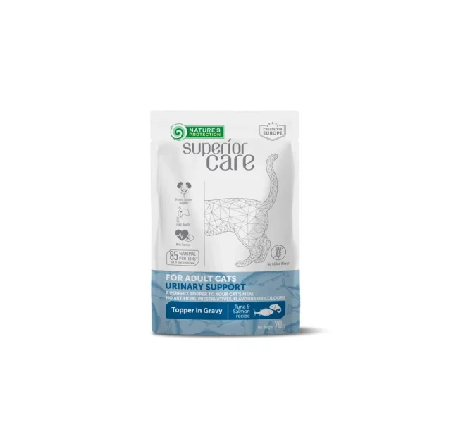 Влажный корм Nature's Protection Superior Care Urinary Support для взрослых кошек, тунец и лосось, соус, 70 г