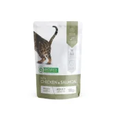 Влажный корм Nature`s Protection Weight Control Cats With Chicken & Salmon Pouch, для взрослых кошек, курица и лосось, 100 г