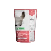 Влажный корм Nature`s Protection для кошек, для поддержания здоровья шерсти и кожи, с курицей и говядиной, 100 г