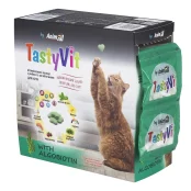 Вітамінізовані ласощі AnimAll TastyVit для котів, з рибою та алгобіотином, 600 штук (50 пакетів по 12 штук) Вітамінізовані ласощі AnimAll TastyVit для котів, з рибою та алгобіотином, 600 штук (50 пакетів по 12 штук)