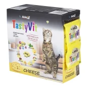 Вітамінізовані ласощі AnimAll TastyVit для котів, з сиром, 600 штук (50 пакетів по 12 штук) Вітамінізовані ласощі AnimAll TastyVit для котів, з сиром, 600 штук (50 пакетів по 12 штук)
