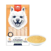 Жидкое лакомство Wanpy Creamy Lickable Treat Chicken&Cheese для собак, курица и творог, 5 стиков по 14 г