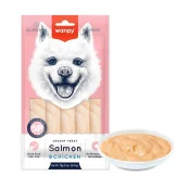 Жидкое лакомство Wanpy Creamy Lickable Treat Salmon&Chicken для собак, лосось и курица, 5 стиков по 14 г