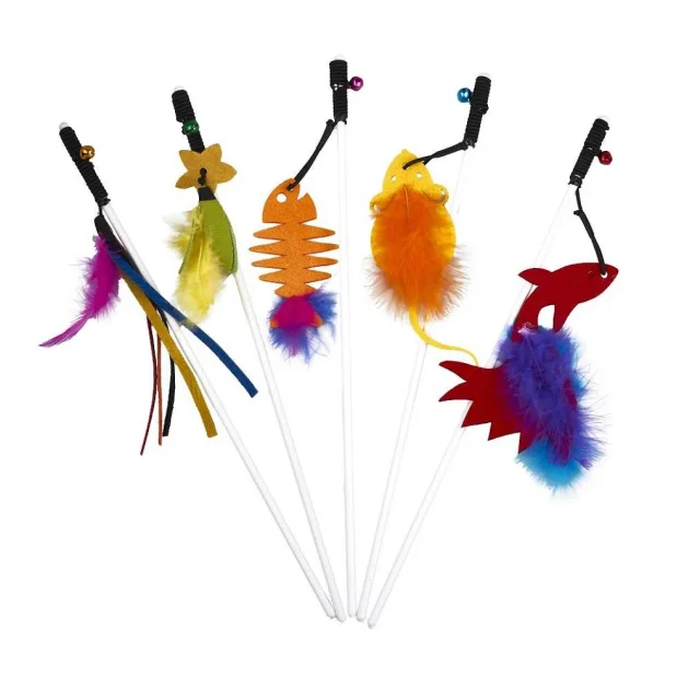 Набір іграшок AnimAll вудочок, для котів, 5 шт