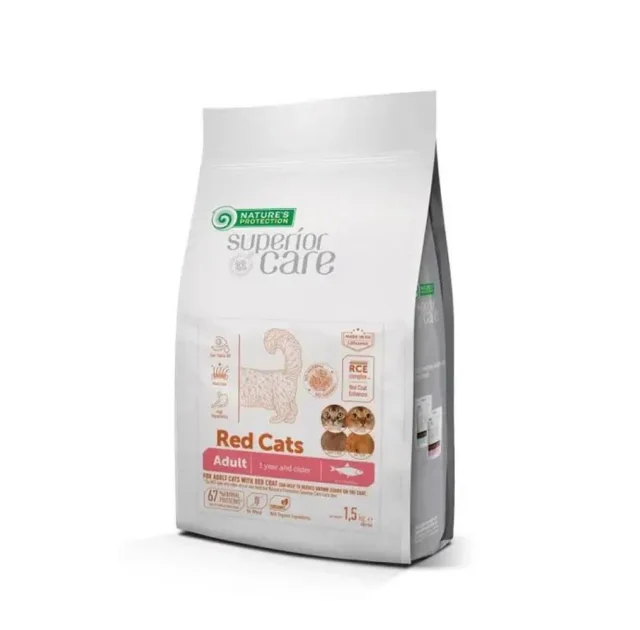 Сухой корм Nature's Protection Superior Care для кошек с рыжей и коричневой окраской шерстью, сельдь, 1.5 кг