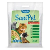 Гигиенический наполнитель Природа Sani Pet для кошек, универсальный, древесный, с ароматом яблока, 5 кг