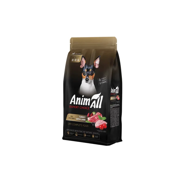 Сухий корм AnimAll для дорослих собак великих порід, зі свіжою індичкою та ягням, пробник, 100 г