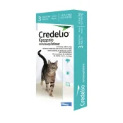 Таблетки Elanco Кределіо Кет від бліх та кліщів, для котів вагою 2-8 кг, 3 таблетки 48 мг, упаковка