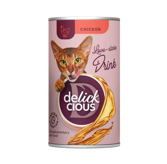 Напиток для кошек Delickcious Chicken курица, для кошек, напиток, 140 г
