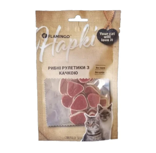 Лакомство Flamingo для кошек, утиные роллы, 50 г