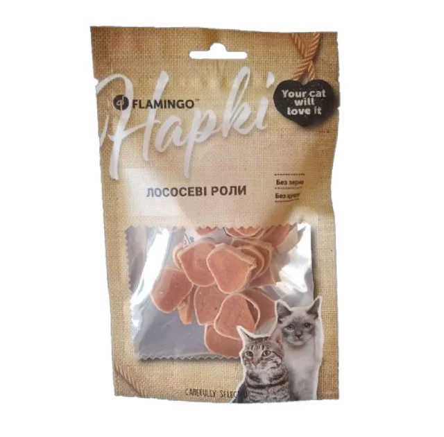 Лакомство Flamingo для кошек, роллы с лососем, 50 г