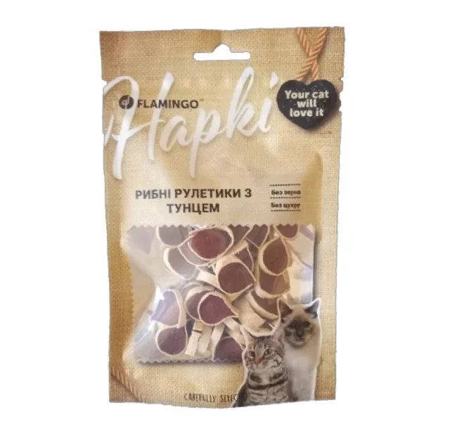 Лакомство Flamingo для кошек, роллы с тунцом, 50 г