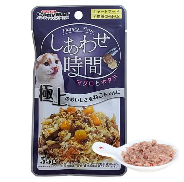 Вологий корм CattyMan Tuna Chicken Bonito консерви з тунцем, куркою та макреллю в желе, для котів, пауч, 55 г