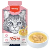 Беззерновой влажный корм Wanpy Meat Broths Tuna&Shrimp для кошек, с тунцом и креветками, суп, 50 г