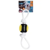 Іграшка DoggyMan Soft Ball Loop для собак, м'яч з канатом, S, 6 см