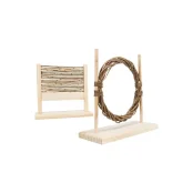 Набор для аджилли с кольцом Trixie для грызунов, дерево/ива, 28х26х11 см