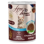 Вологий повнораціонний корм HowMeow Adult Cat з рибою для котів, 400 г