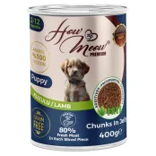 Вологий повнораціонний корм HowMeow Puppy з ягням для цуценят, 400 г