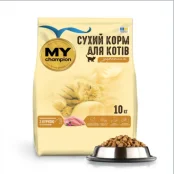 Сухой корм My Champion с курицей и расторопшей для кошек, полнорационный, 10 кг