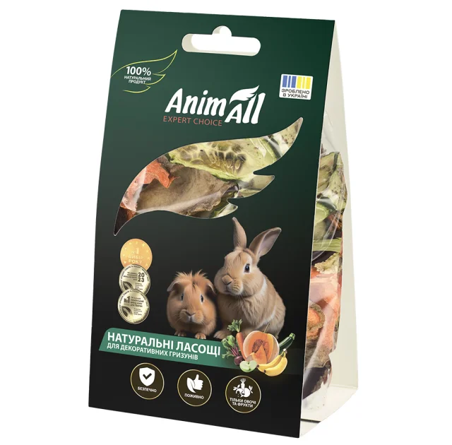 Лакомство AnimAll овощной микс с сельдереем для грызунов, сушеные, 50 г