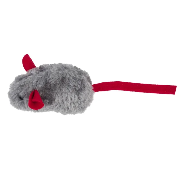 Игрушка AnimAll Fun Мышь со свистком для кошек, 15 см