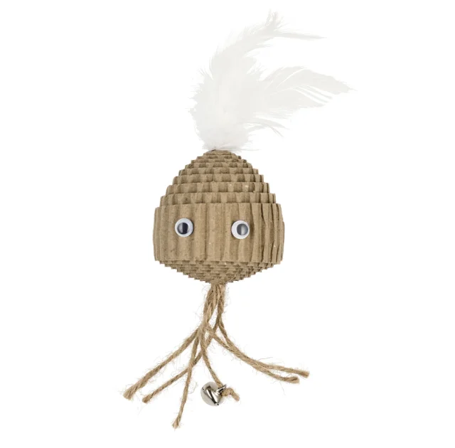 Игрушка AnimAll Fun Медуза с перьями для кошек, 20 см