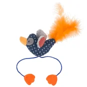 Игрушка AnimAll Fun Птичка с перьями для кошек, 16 см