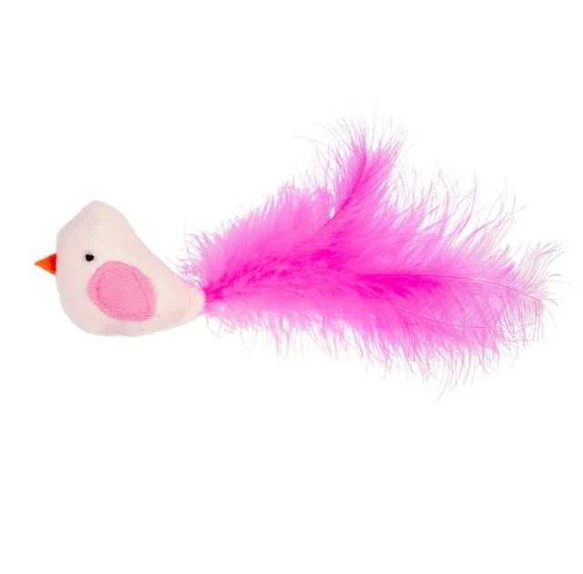 Іграшка AnimAll Fun Пташка з пір'ям для котів, 16 см