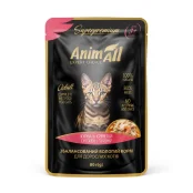 Влажный корм AnimAll для кошек, курица с креветками, 80 г