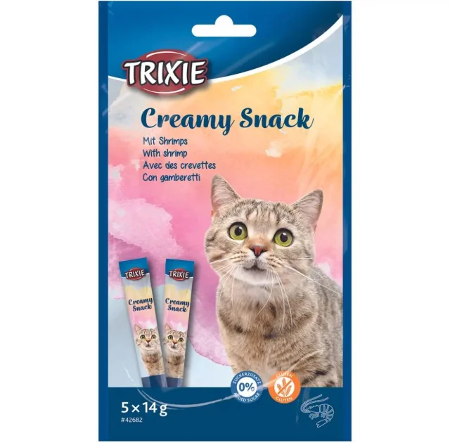 Ласощі Trixie Creamy Snacks для котів, крем-пюре, з куркою, 14 г, 5 шт/упак