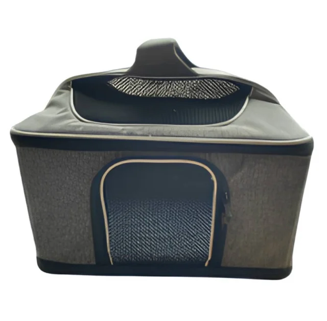 Сумка-переноска AnimAll м’яка для котів та собак дрібних порід, сірий, 40×28×28 см