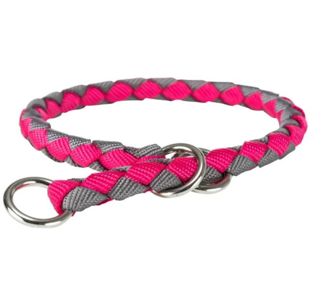 Ошейник-удавка Trixie Cavo, размер M, 39–45 см × 12 мм, фуксия/графит