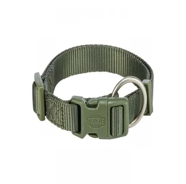 Ошейник Premium Trixie для собак, S-M, 30-45 см, 15 мм, оливково-зеленый