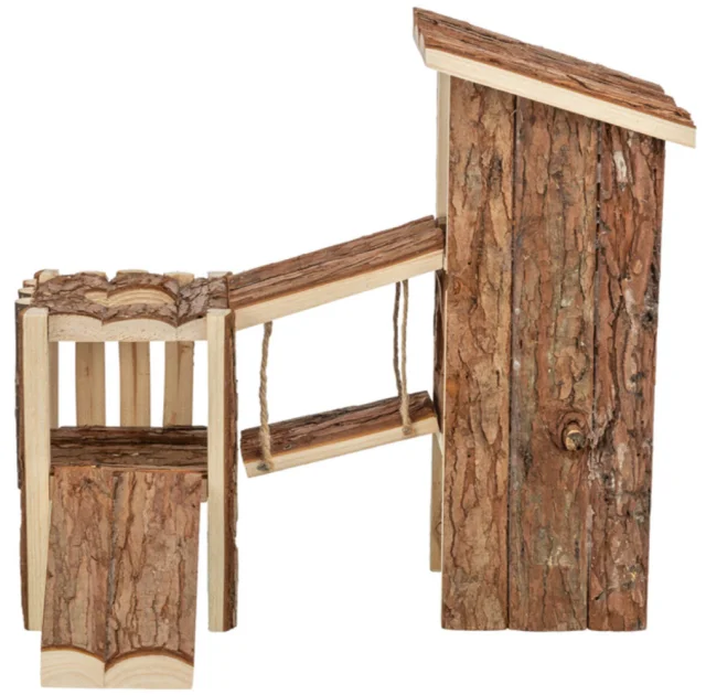 Игровая площадка Tjorven Trixie для мышей и хомяков, кора, 32×19×29 см, натуральный