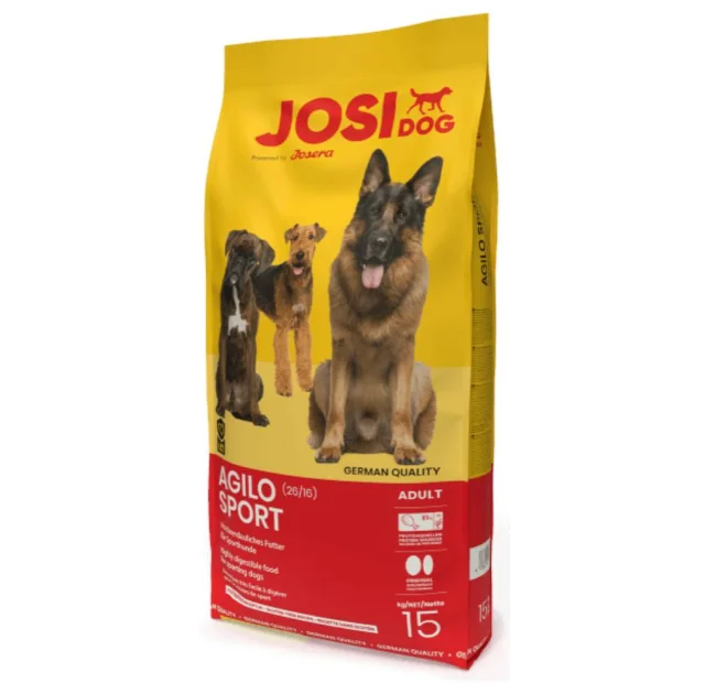 Сухий корм Josera JosiDog Agilo Sport для спортивних собак, з м’ясом птиці, 15 кг