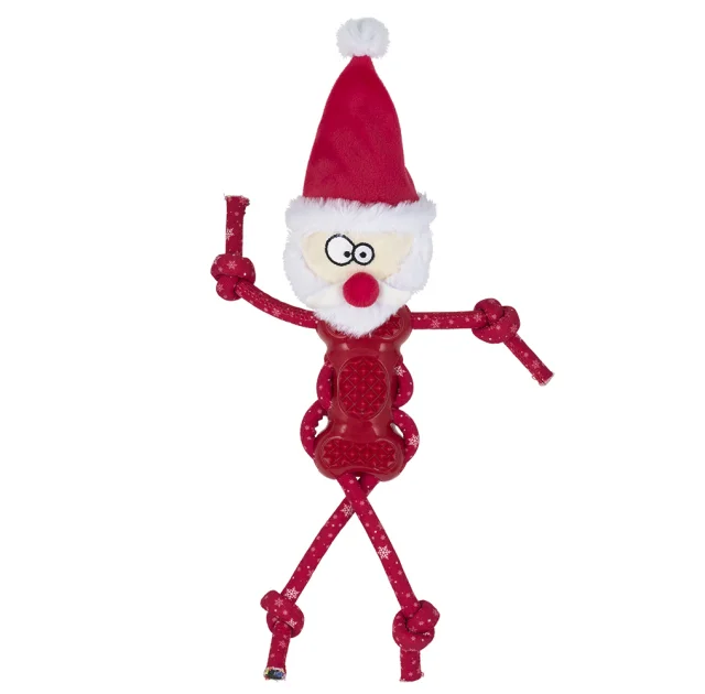 Игрушка AnimAll GrizZzly для собак, Санта Клаус, красный, 43×27×8 см