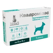 Таблетки MODES Квадромідас протипаразитарні, для собак 2–4 кг, 0.2 г