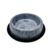 Миска MODES з нержавіючої сталі, мармурове покриття, протиковзке дно (Blue Grey Marble), 1.2 л, 18/25.5 см