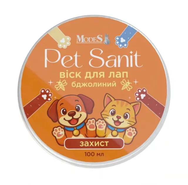 Віск MODES PetSanit для лап, бджолиний, 100 мл