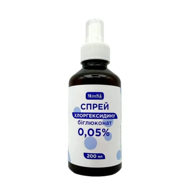 Спрей MODES хлоргексидину біглюконат для тварин, 0.05%, 200 мл