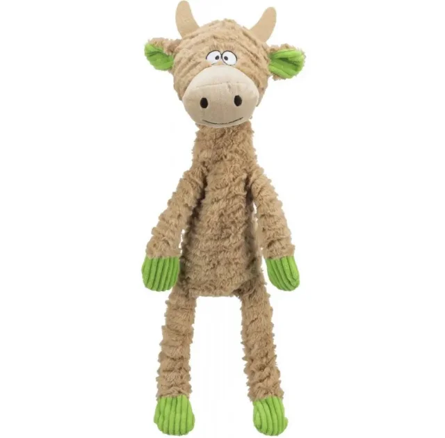 Игрушка Trixie для собак Корова со звуком, полиэстер/хлопок, бежевый, 50 см