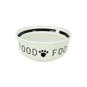 Миска Trixie Food для собак, керамическая, 0.25 л, диаметр 13 см, бело-черный