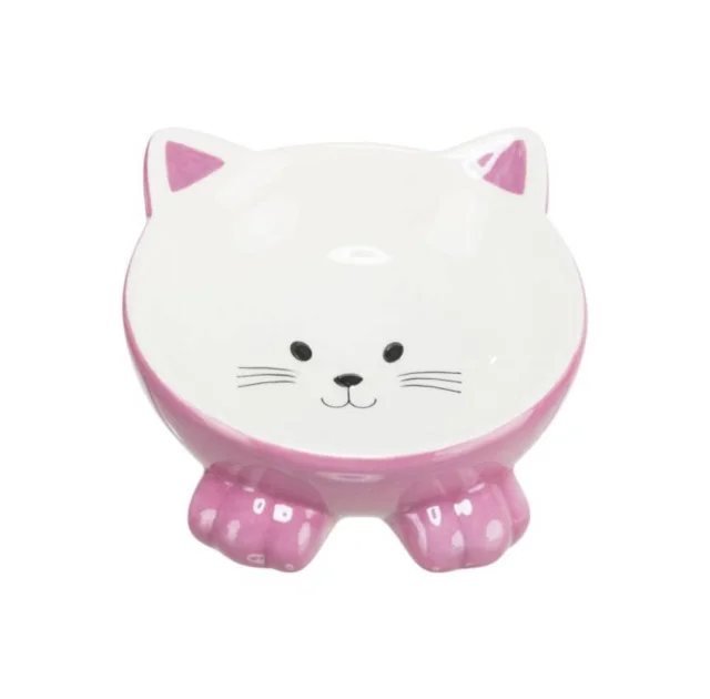 Миска Trixie для котів Котик, ергономічна, керамічна, 0.15 л, діаметр 14 см